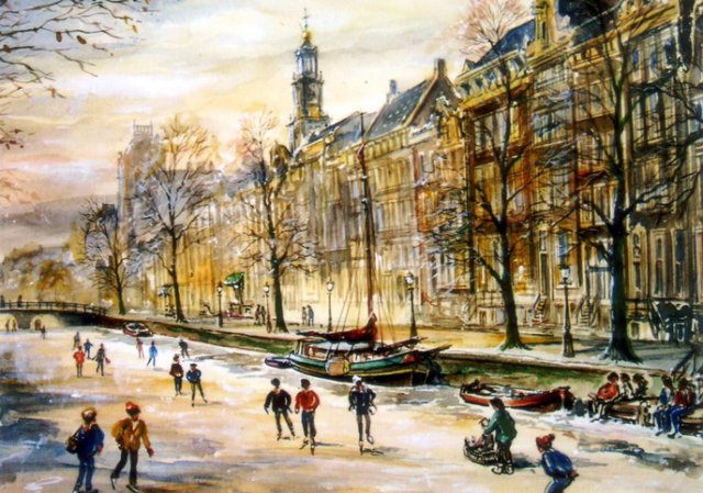 Schaatsen op de Herengracht